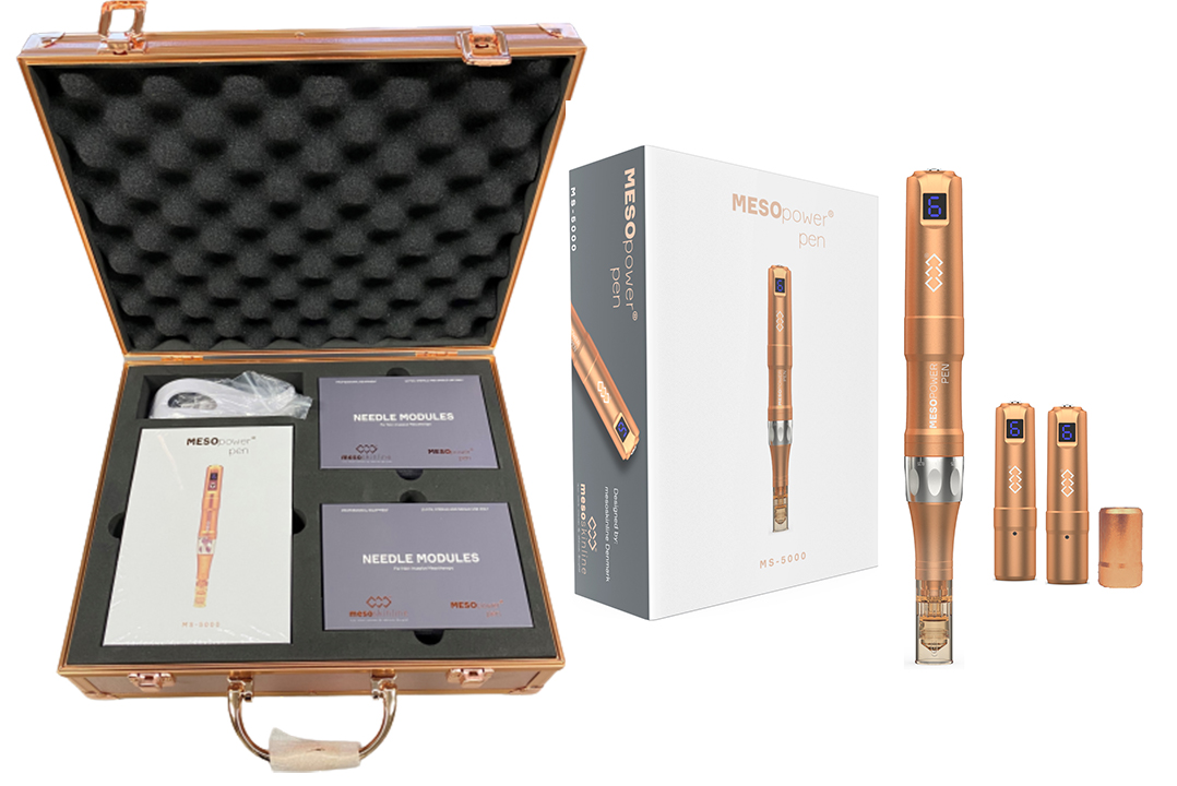 MESOpower Pen Microneedling Tool + Mesotherapy Course Complete Kit