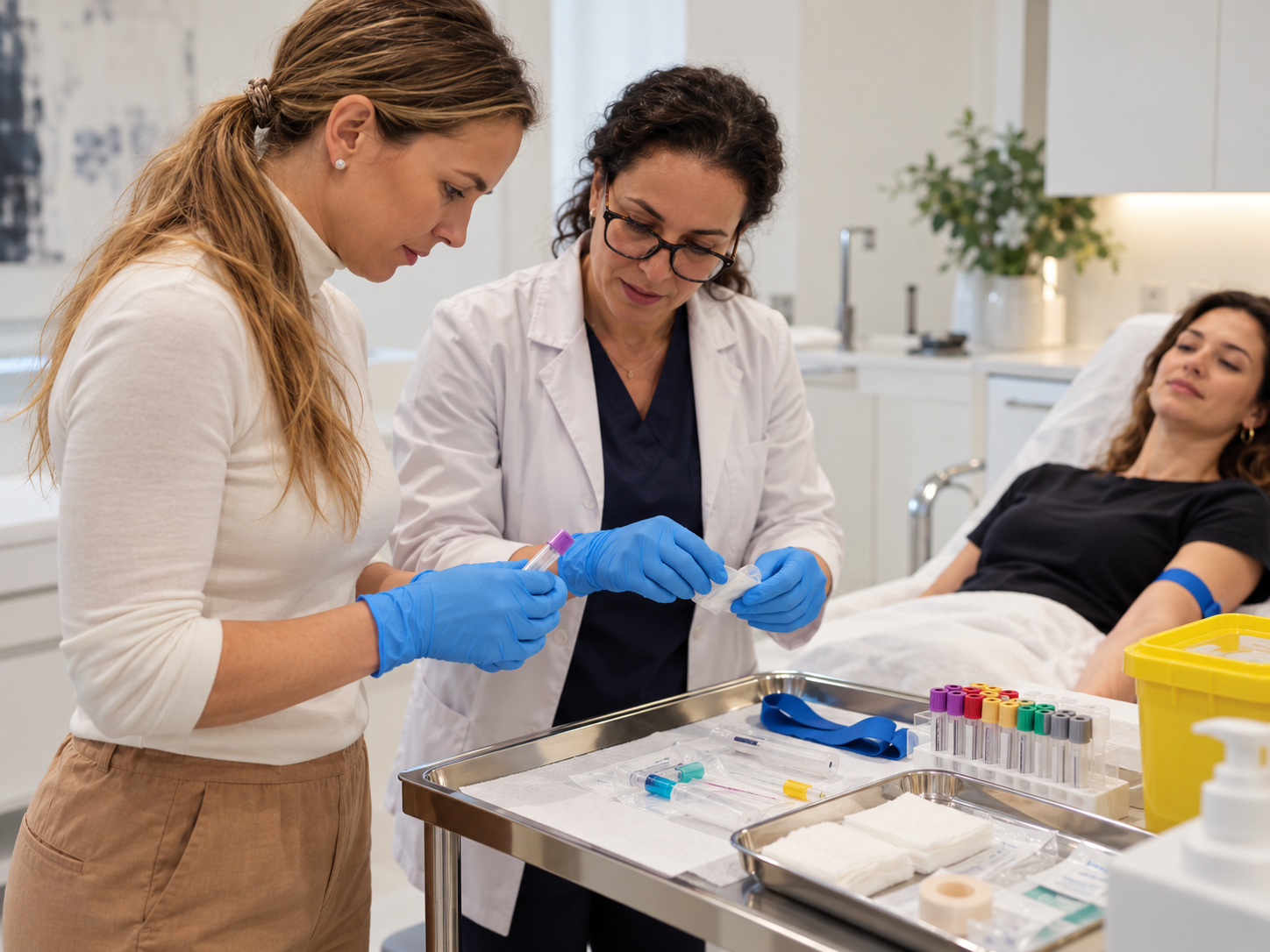 Venepuncture training equipment and one-to-one clinical teaching
