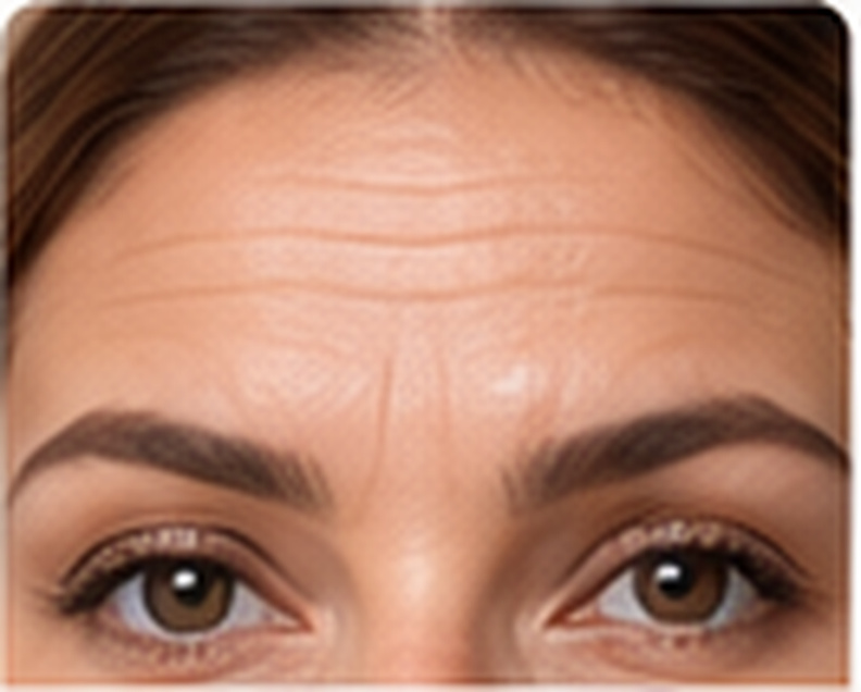 Forehead lines muscle relaxation training