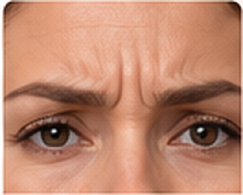 Glabellar frown lines training