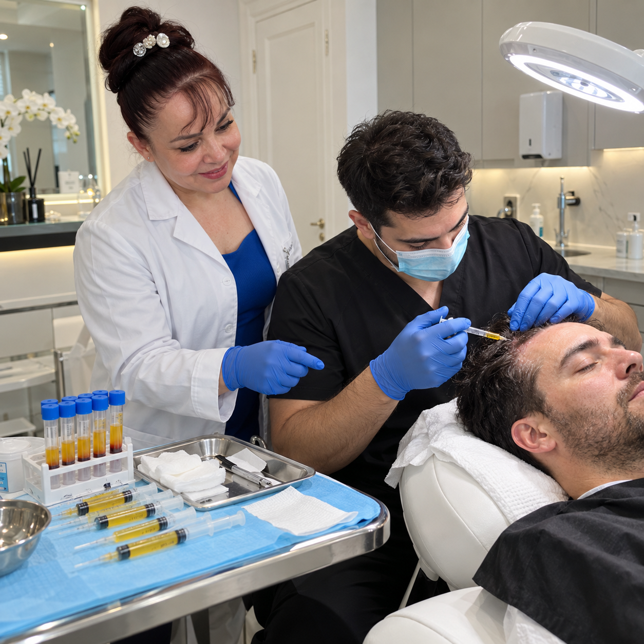 PRP hair restoration practical training